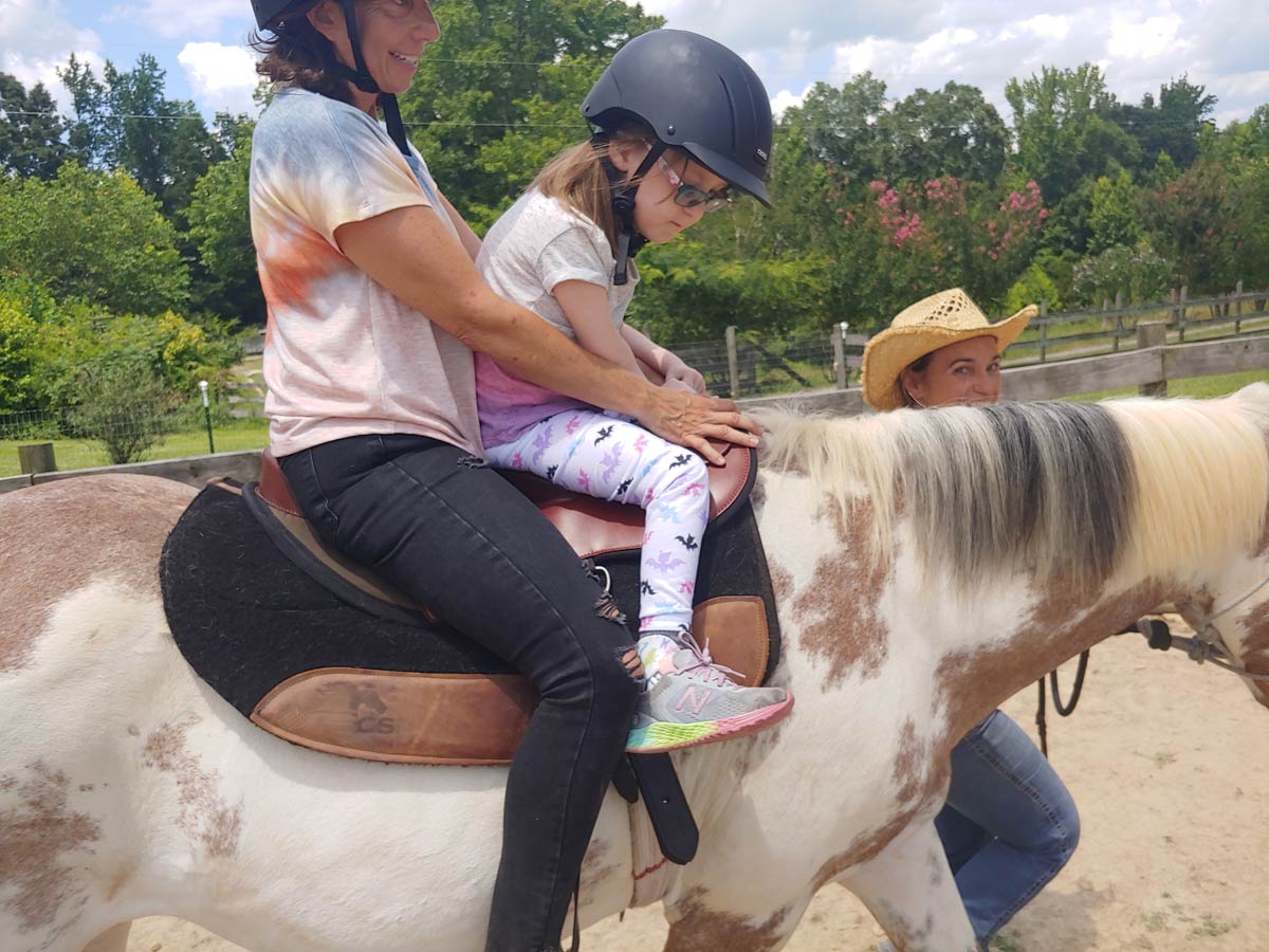 Ava's first Equine Assisted Therapy visit July 14th